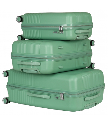 Zöld bőrönd szett PTN PP-09-SET3