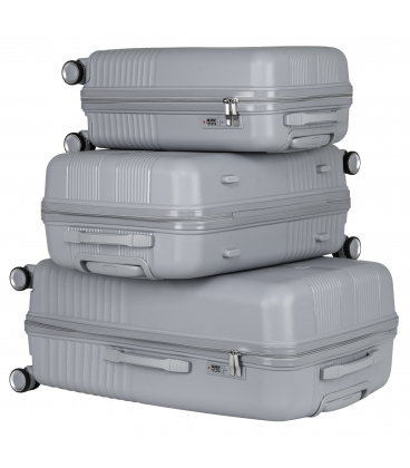 Szürke bőrönd szett PTN PP-09-SET3